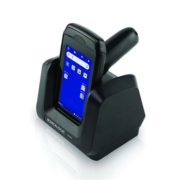 911400007 Datalogic JOYA TOUCH 22 PISTOL-GRIP BLACK KIT, 802.11 A/B/G/N/AC, BT 5.1, 2D MEGAPIXEL IMAGER W/ WHITE ILLUM. & GREEN SPOT, 4.3 FULL TOUCH, VOIP, PRESENTATION MODE, ANDROID 11, GMS, 4GB RAM/32 GB FLASH, 911400003 AND SINGLE SLOT DOCK (CHARGE ONLY – INCLUDES PS) 94