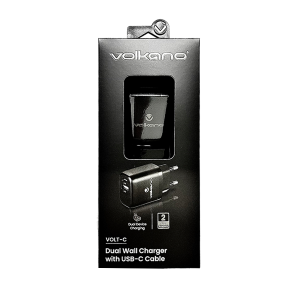 Volkano VOLT-C Dual Wall Charger with USB-C Cable